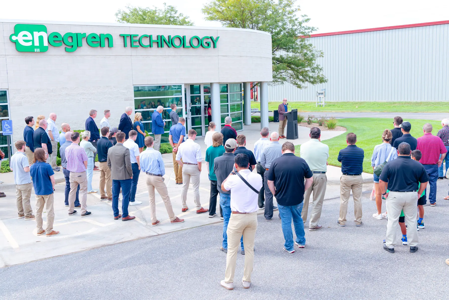 Enegren ribbon cutting event