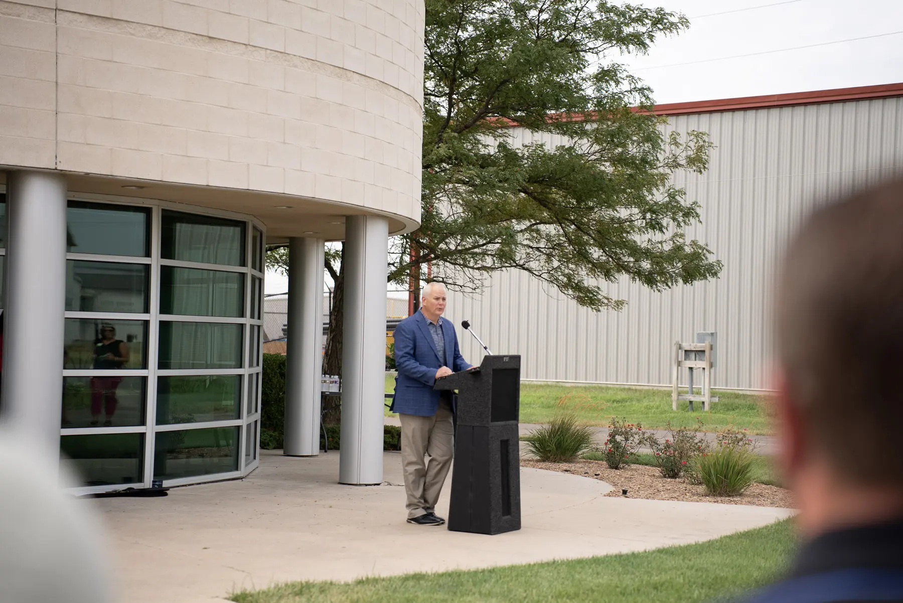 Sedgwick County Commissioner Jeff Blubaugh sharing remarks
