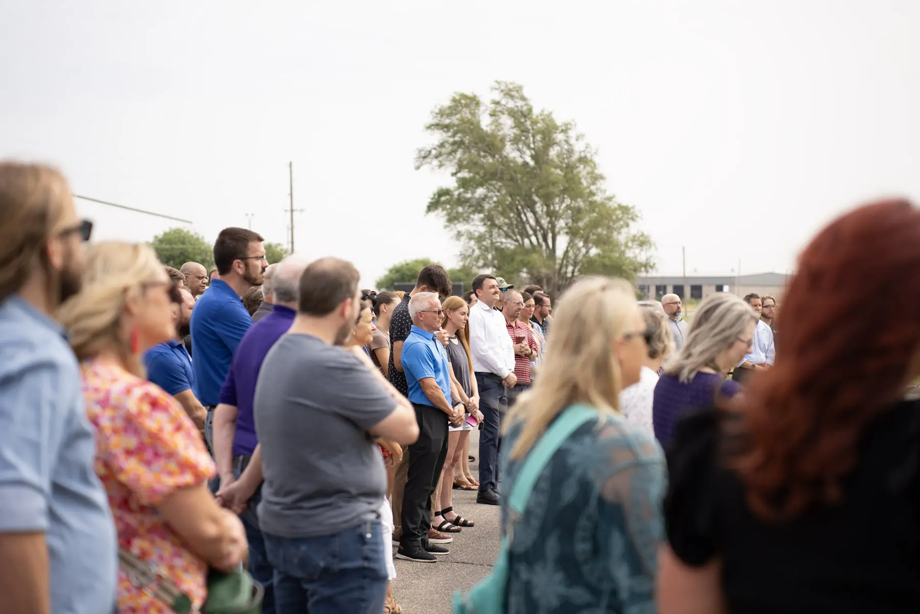 Guests at Enegren ribbon cutting